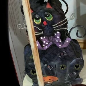(LAST ONE) Vintage Halloween Cat Lantern by Home Interior BNWOT